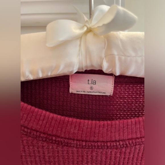 T.La Anthropologie Waffle Knit Tie Dye top - Picture 4 of 9